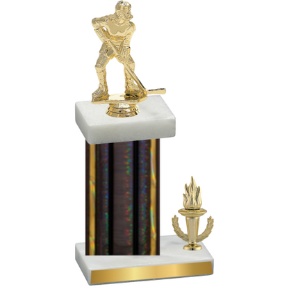 Accented Single Black Glacier Victory Hockey Trophy