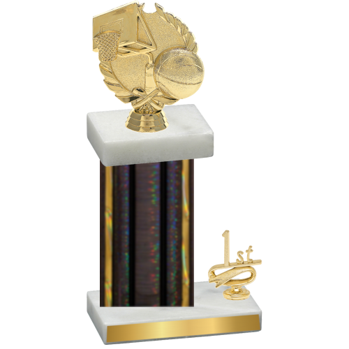 Accented Single Black Glacier First Place Basketball Trophy