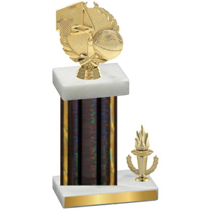 Accented Single Black Glacier Victory Basketball Trophy