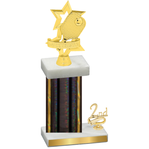 Accented Single Black Glacier Second Place Pickleball Trophy