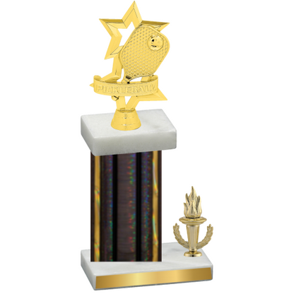 Accented Single Black Glacier Victory Pickleball Trophy