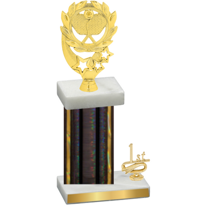 Accented Single Black Glacier First Place Pickleball Trophy