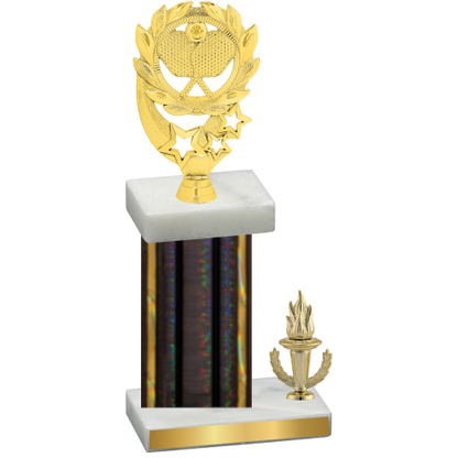 Accented Single Black Glacier Victory Pickleball Trophy