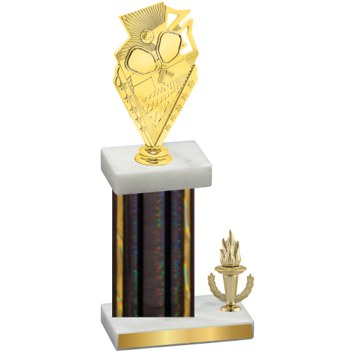 Accented Single Black Glacier Victory Pickleball Trophy