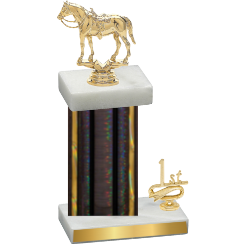 Accented Single Black Glacier First Place Horses Trophy