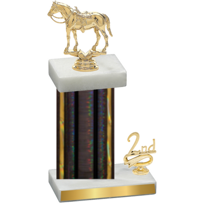 Accented Single Black Glacier Second Place Horses Trophy