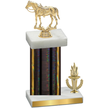 Accented Single Black Glacier Victory Horses Trophy