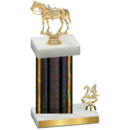 Accented Single Black Glacier Year Horses Trophy