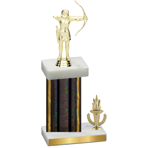 Accented Single Black Glacier Victory Archery Trophy