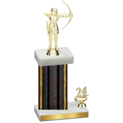 Accented Single Black Glacier Year Archery Trophy