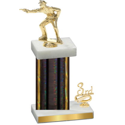 Accented Single Black Glacier Third Place Shooter Trophy