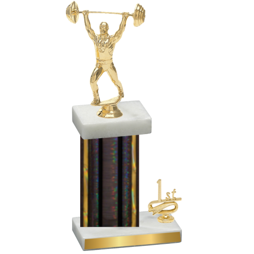 Accented Single Black Glacier First Place Weights Trophy