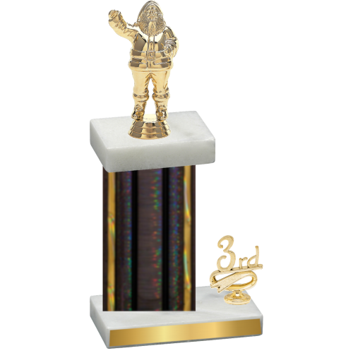 Accented Single Black Glacier Third Place Holiday Trophy