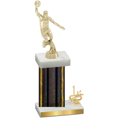 Accented Single Black Glacier First Place Basketball Trophy