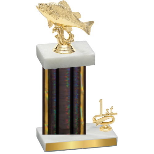 Accented Single Black Glacier First Place Fishing Trophy