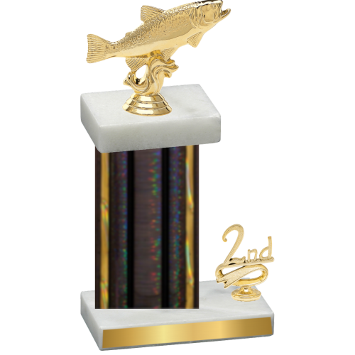 Accented Single Black Glacier Second Place Fishing Trophy