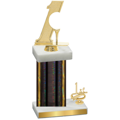 Accented Single Black Glacier First Place Golf Trophy