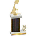Accented Single Black Glacier Year Golf Trophy