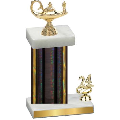 Accented Single Black Glacier Year Academics Trophy