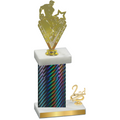 Accented Single Black Carbon Fiber Second Place Rugby Trophy