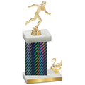 Accented Single Black Carbon Fiber Second Place Running Trophy