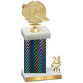 Accented Single Black Carbon Fiber Year Running Trophy