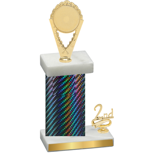 Accented Single Black Carbon Fiber Second Place Insert Trophy