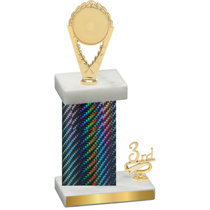 Accented Single Black Carbon Fiber Third Place Insert Trophy