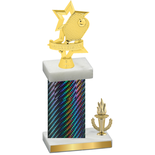 Accented Single Black Carbon Fiber Victory Pickleball Trophy