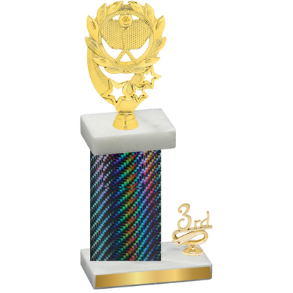 Accented Single Black Carbon Fiber Third Place Pickleball Trophy