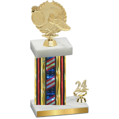 Accented Single Flag USA Year Running Trophy