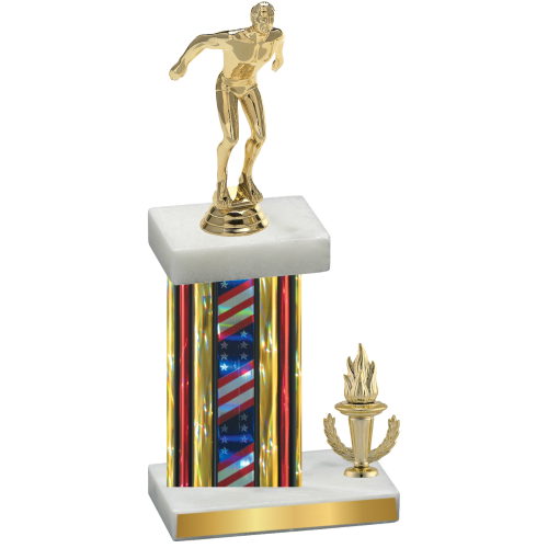 Accented Single Flag USA Victory Swimming Trophy