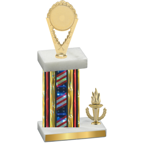 Accented Single Flag USA Victory Insert Trophy