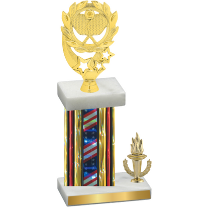 Accented Single Flag USA Victory Pickleball Trophy