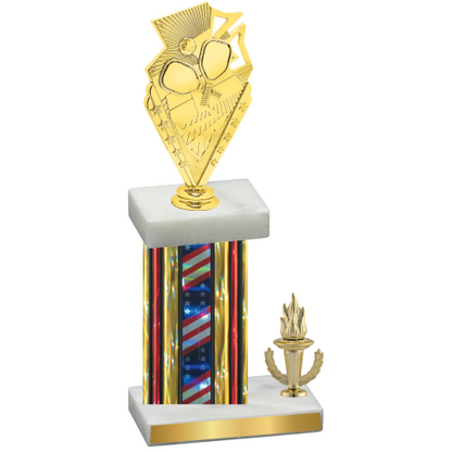 Accented Single Flag USA Victory Pickleball Trophy