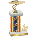 Accented Single Flag USA Fourth Place Cars Trophy