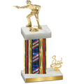 Accented Single Flag USA Third Place Shooter Trophy
