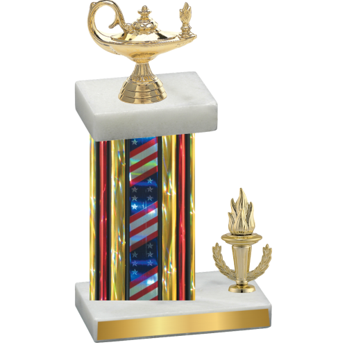 Accented Single Flag USA Victory Academics Trophy