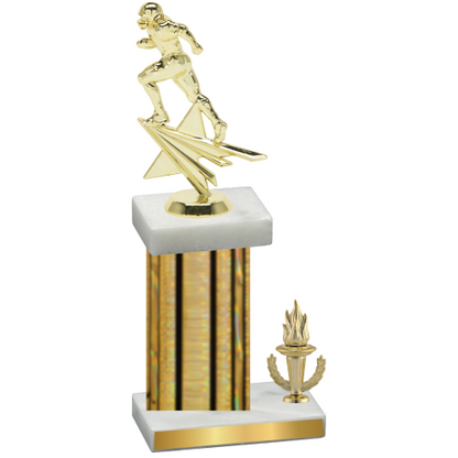 Accented Single Gold Glacier Victory Football Trophy