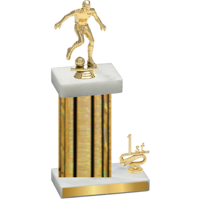 Accented Single Gold Glacier First Place Soccer Trophy