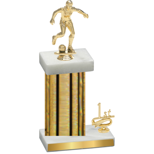 Accented Single Gold Glacier First Place Soccer Trophy