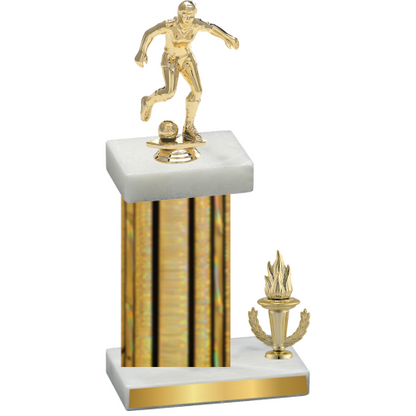 Accented Single Gold Glacier Victory Soccer Trophy