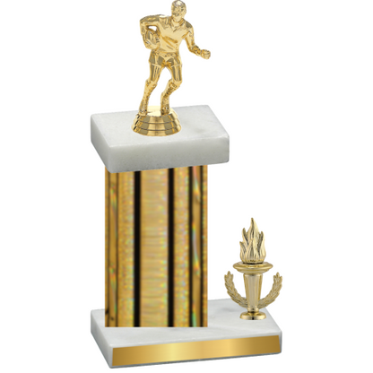 Accented Single Gold Glacier Victory Rugby Trophy