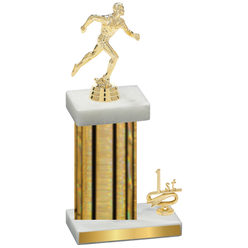 Accented Single Gold Glacier First Place Running Trophy