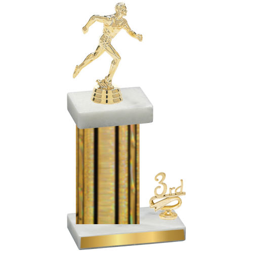 Accented Single Gold Glacier Third Place Running Trophy