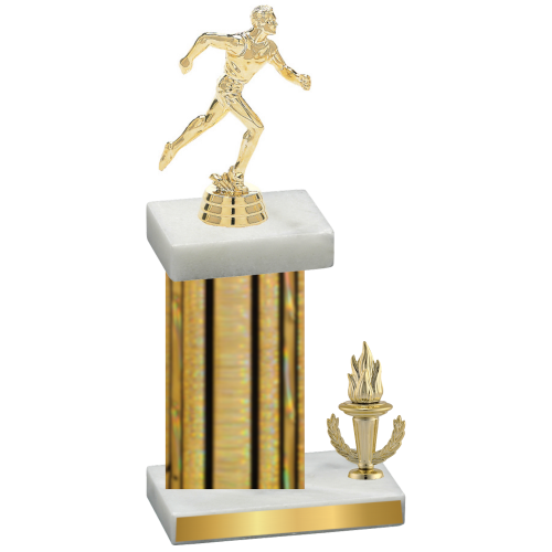 Accented Single Gold Glacier Victory Running Trophy