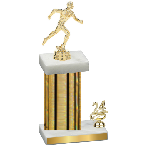 Accented Single Gold Glacier Year Running Trophy