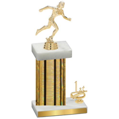 Accented Single Gold Glacier First Place Running Trophy