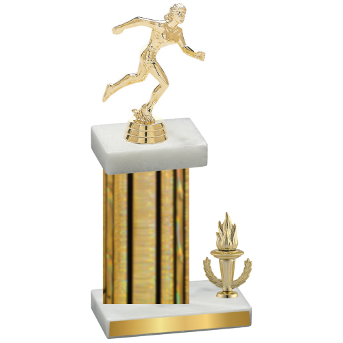 Accented Single Gold Glacier Victory Running Trophy