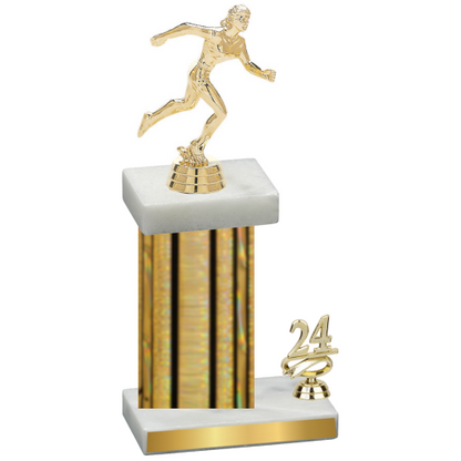 Accented Single Gold Glacier Year Running Trophy